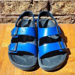 Birkenstock Blue and Black Sandals Size 34 (3-3.5)